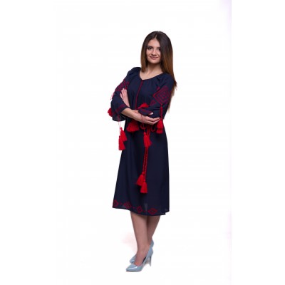 Embroidered Dress "Chiffon Night"